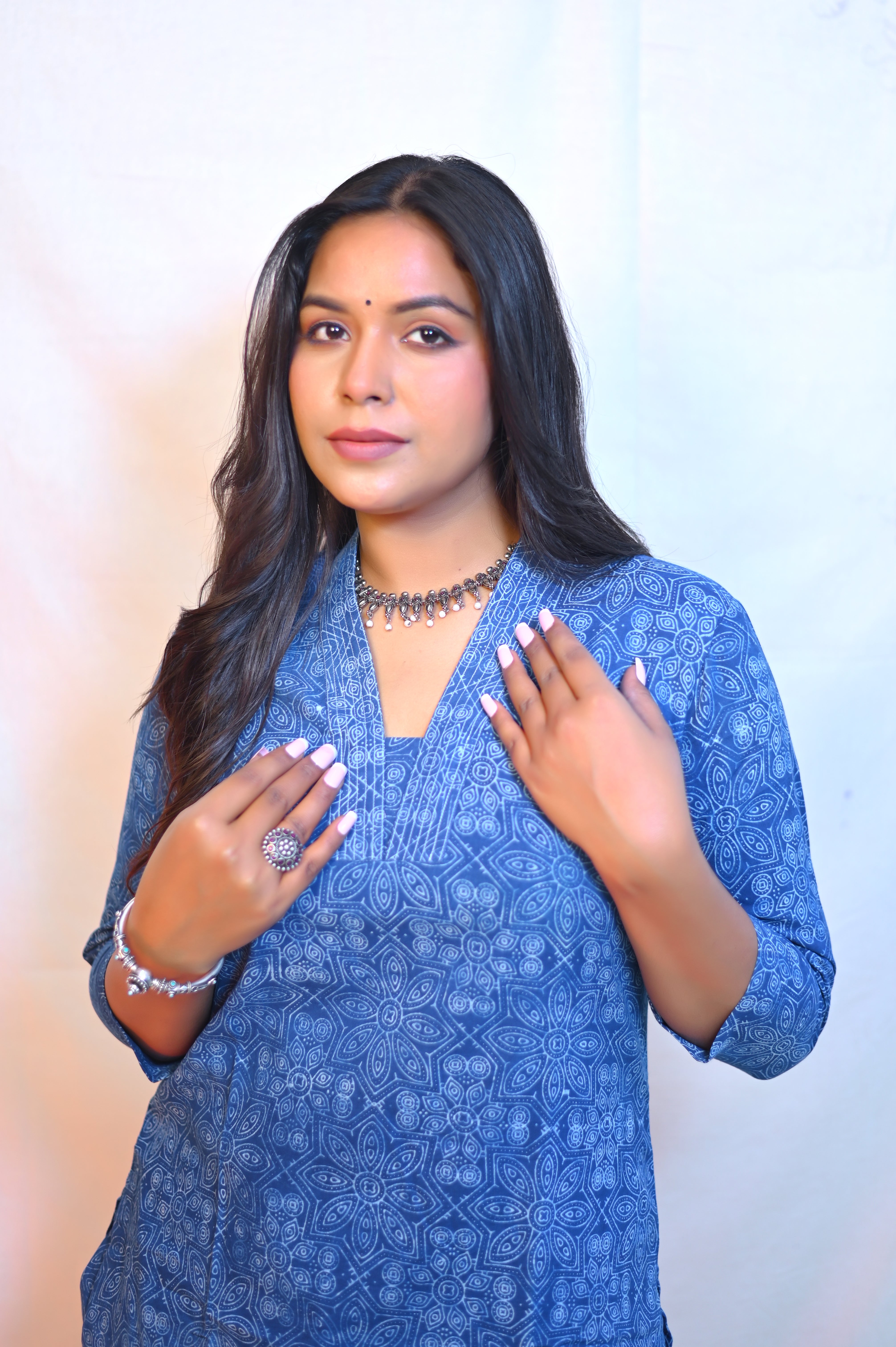 Handblock Printed Kurta With Pant