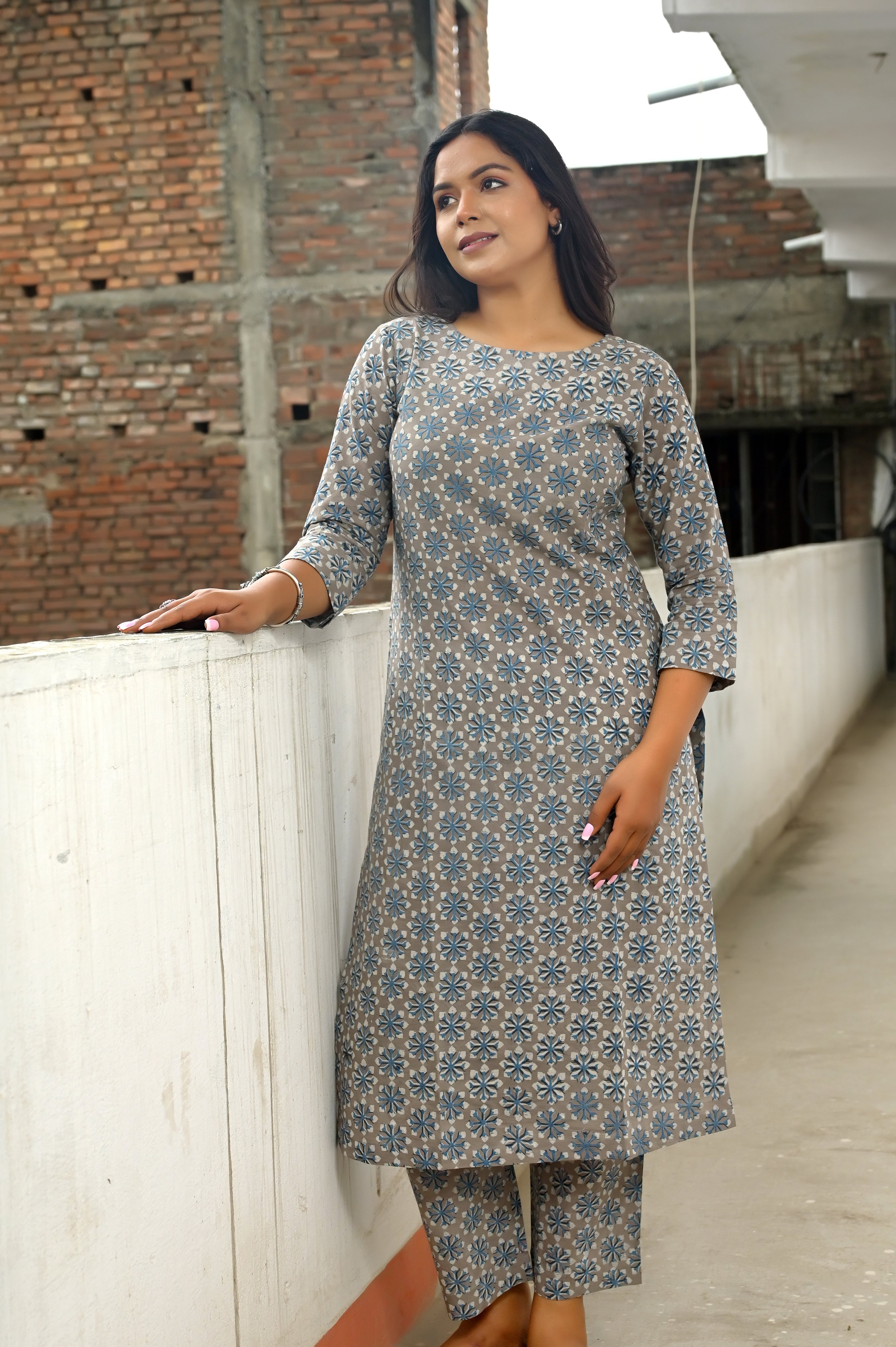 Handblock Printed Kurta With Pant