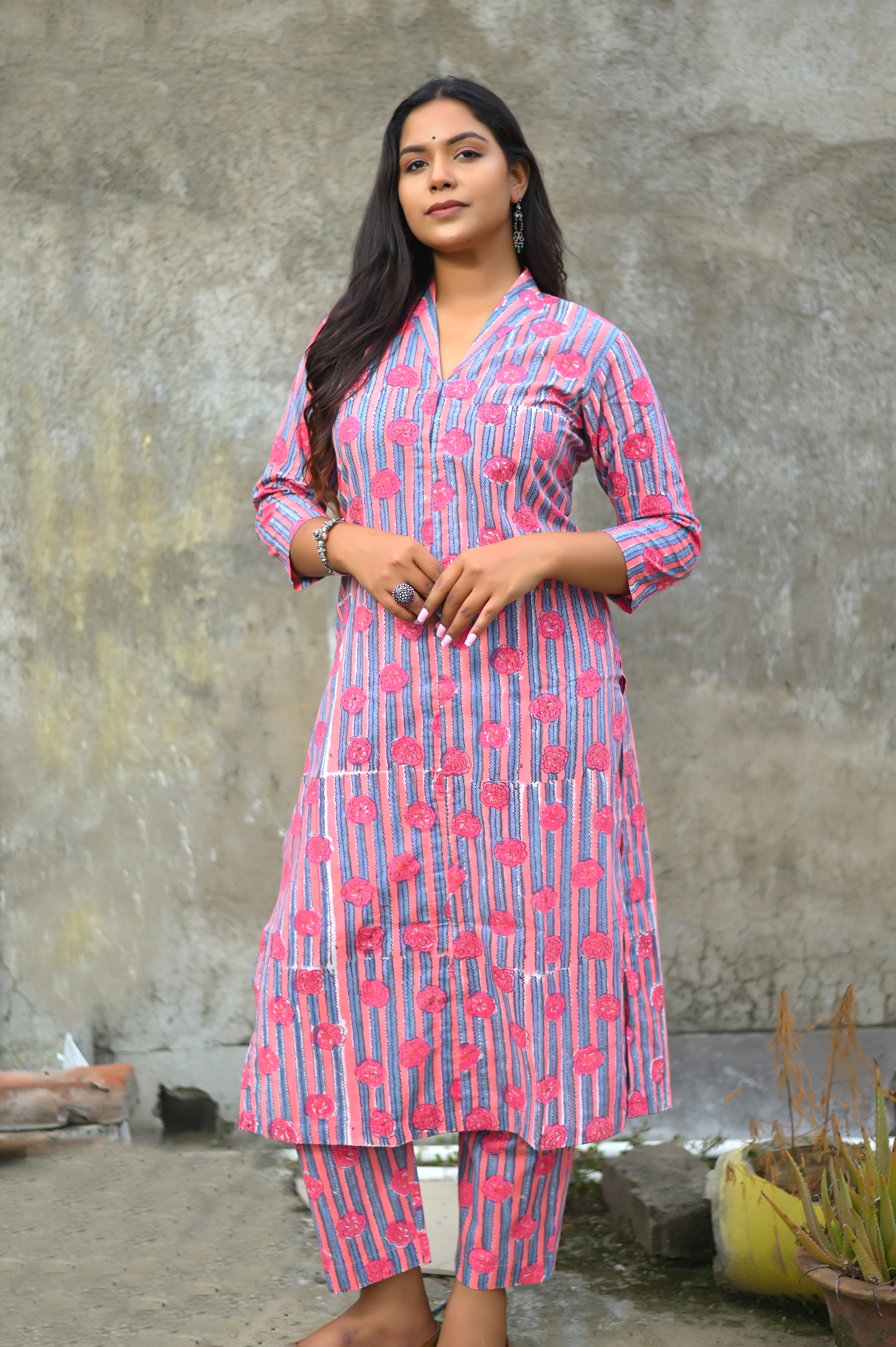 Handblock Printed Kurta With Pant