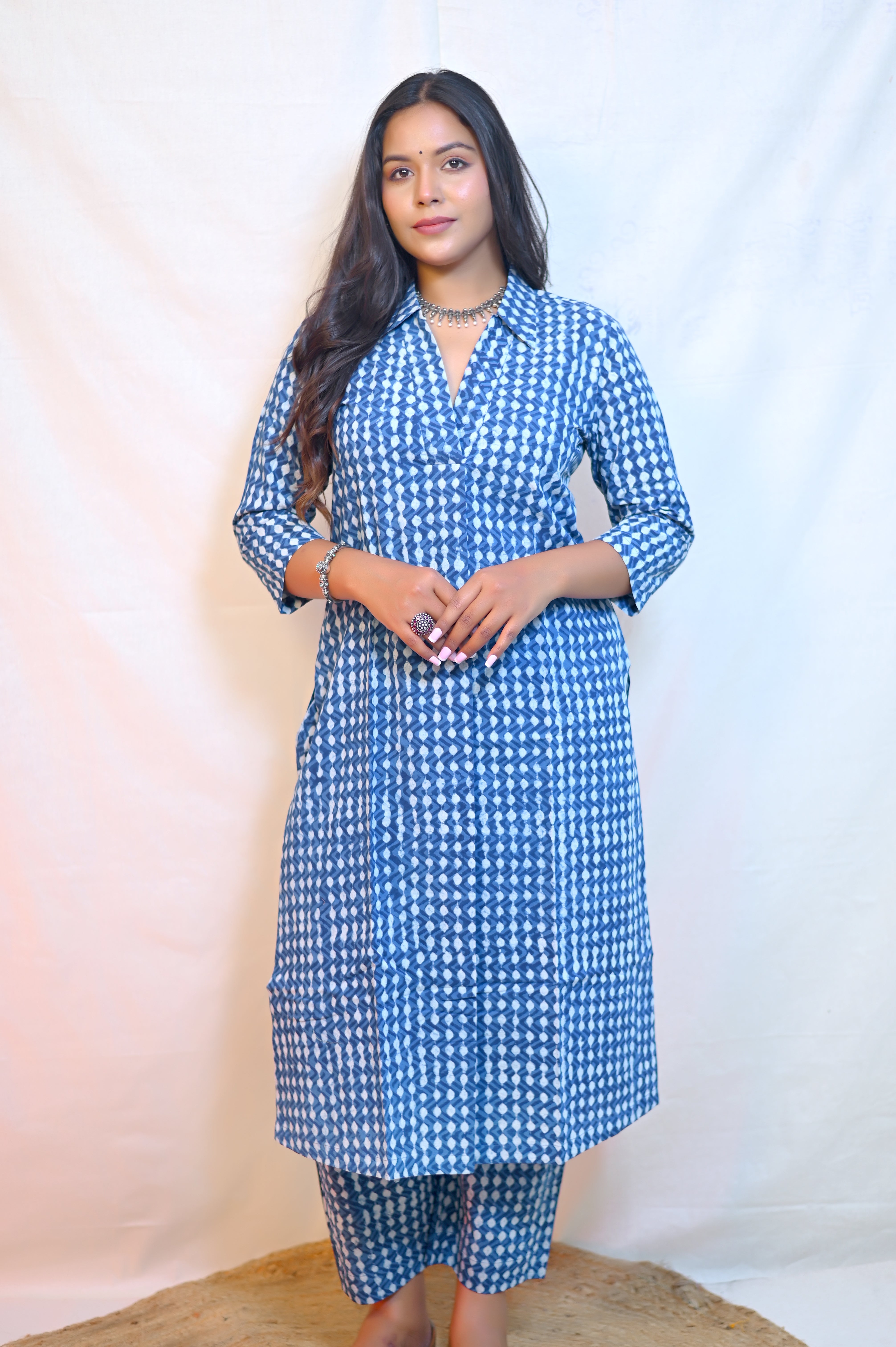 Handblock Printed Kurta With Pant