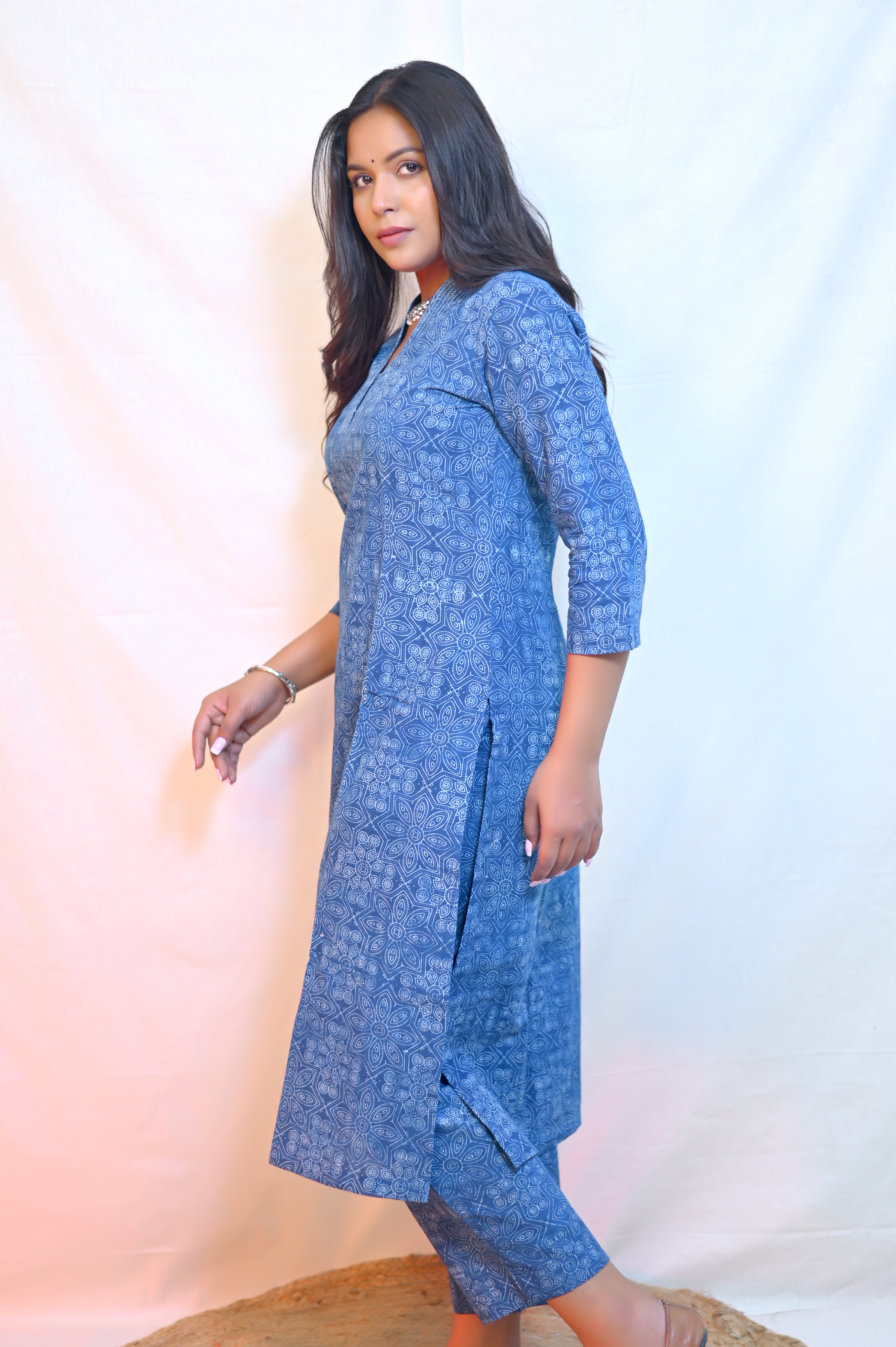Handblock Printed Kurta With Pant