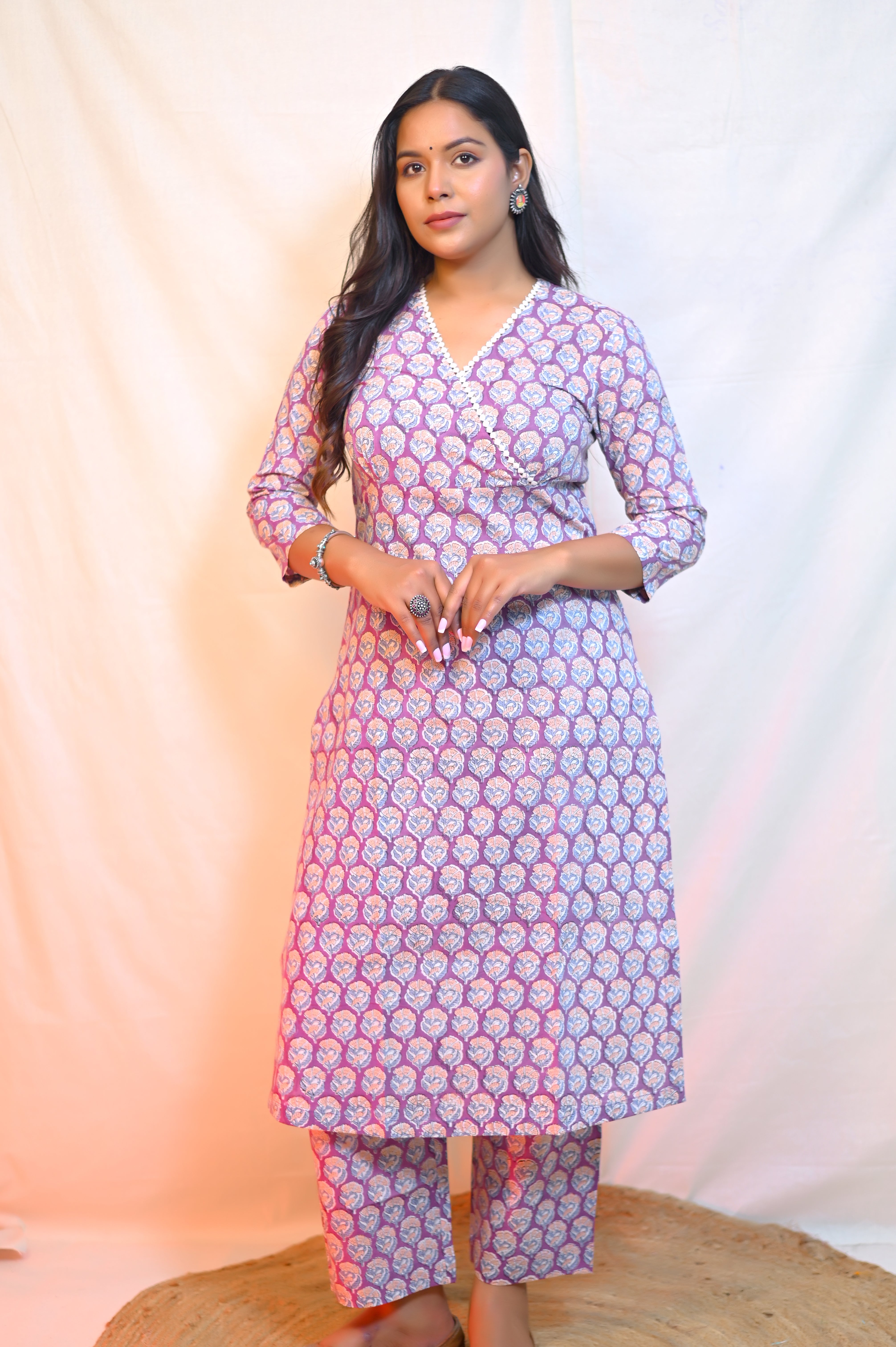 Handblock Printed Kurta With Pant