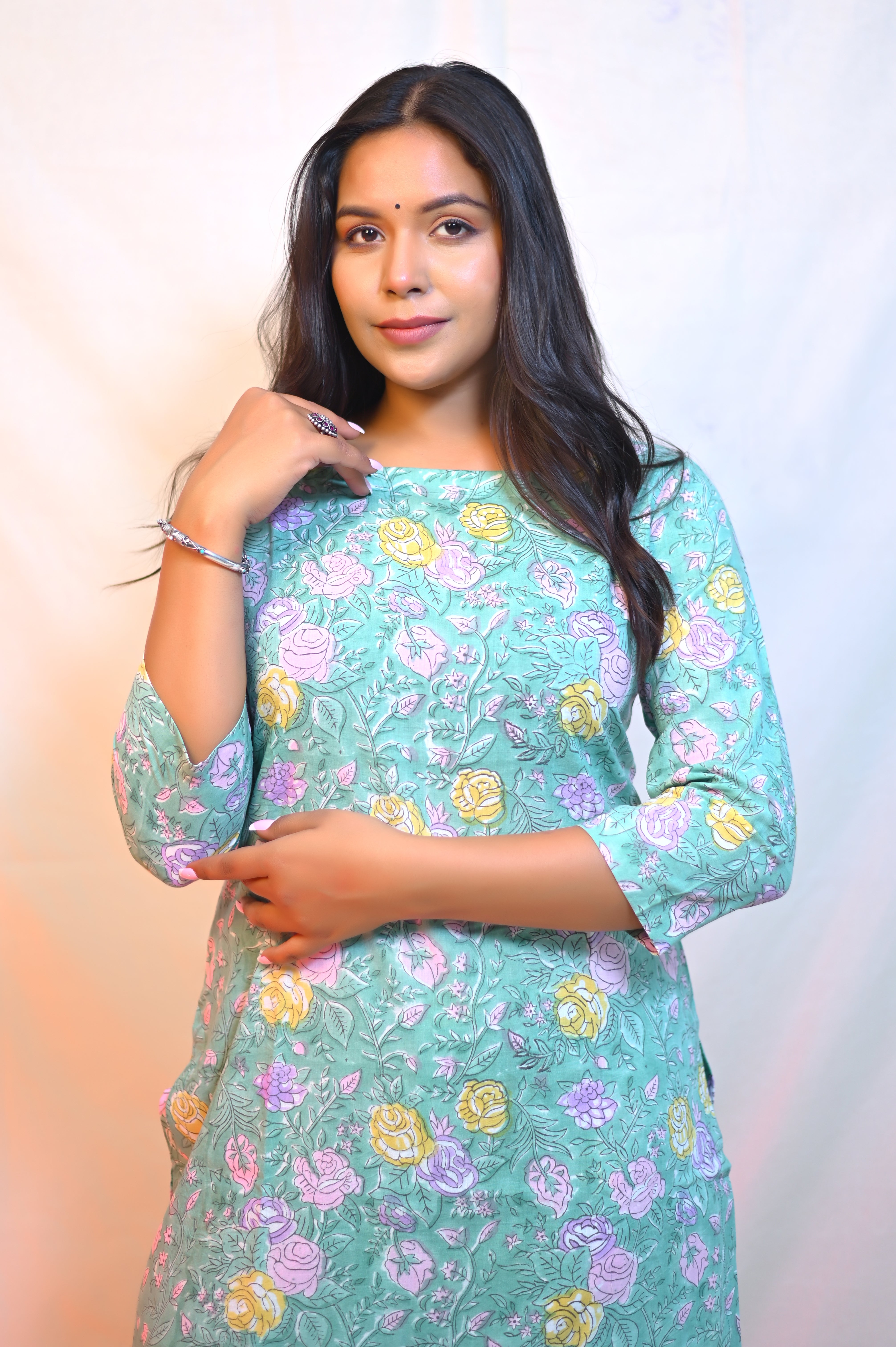 Handblock Printed Kurta With Pant