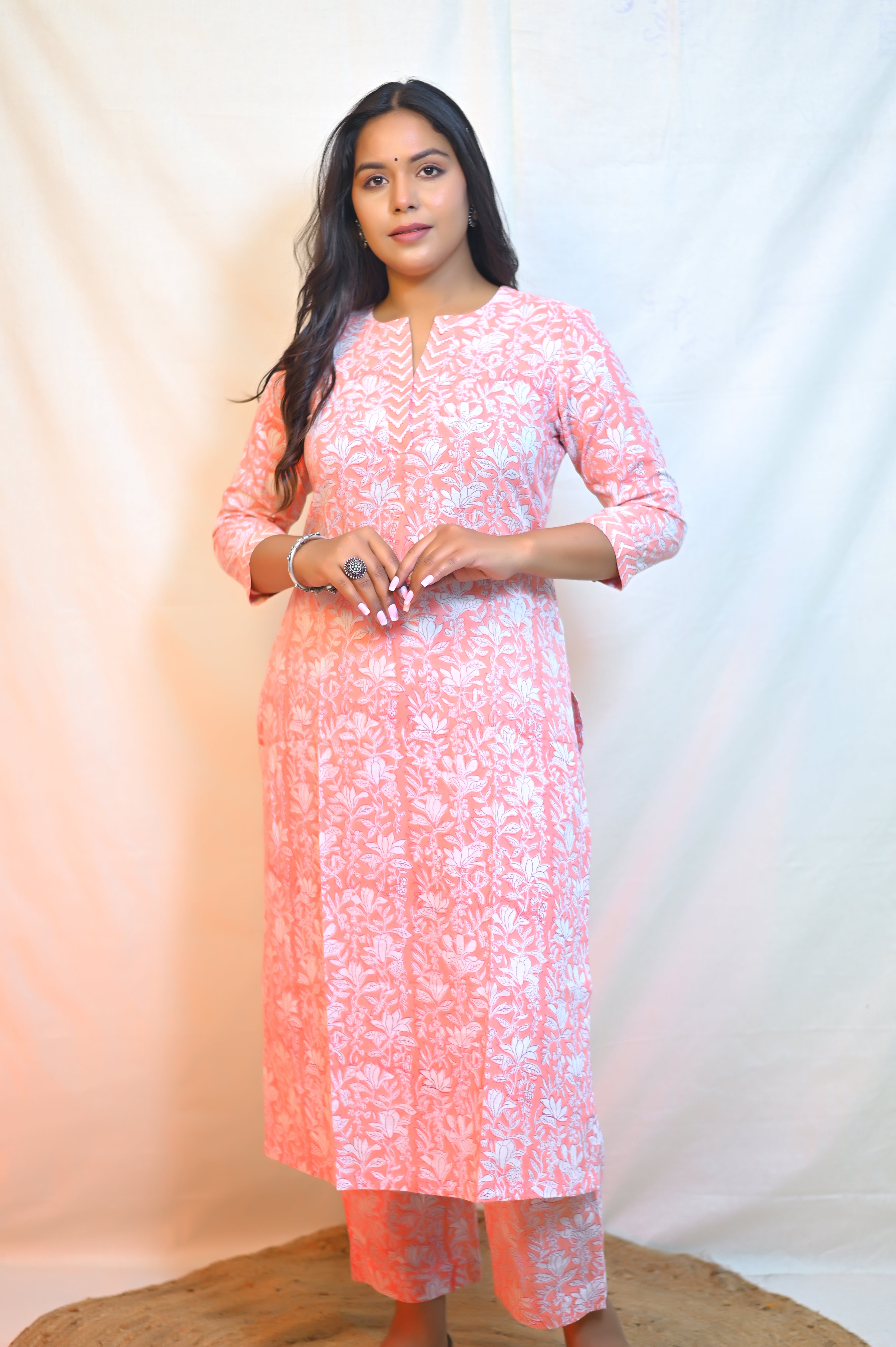 Handblock Printed Kurta With Pant