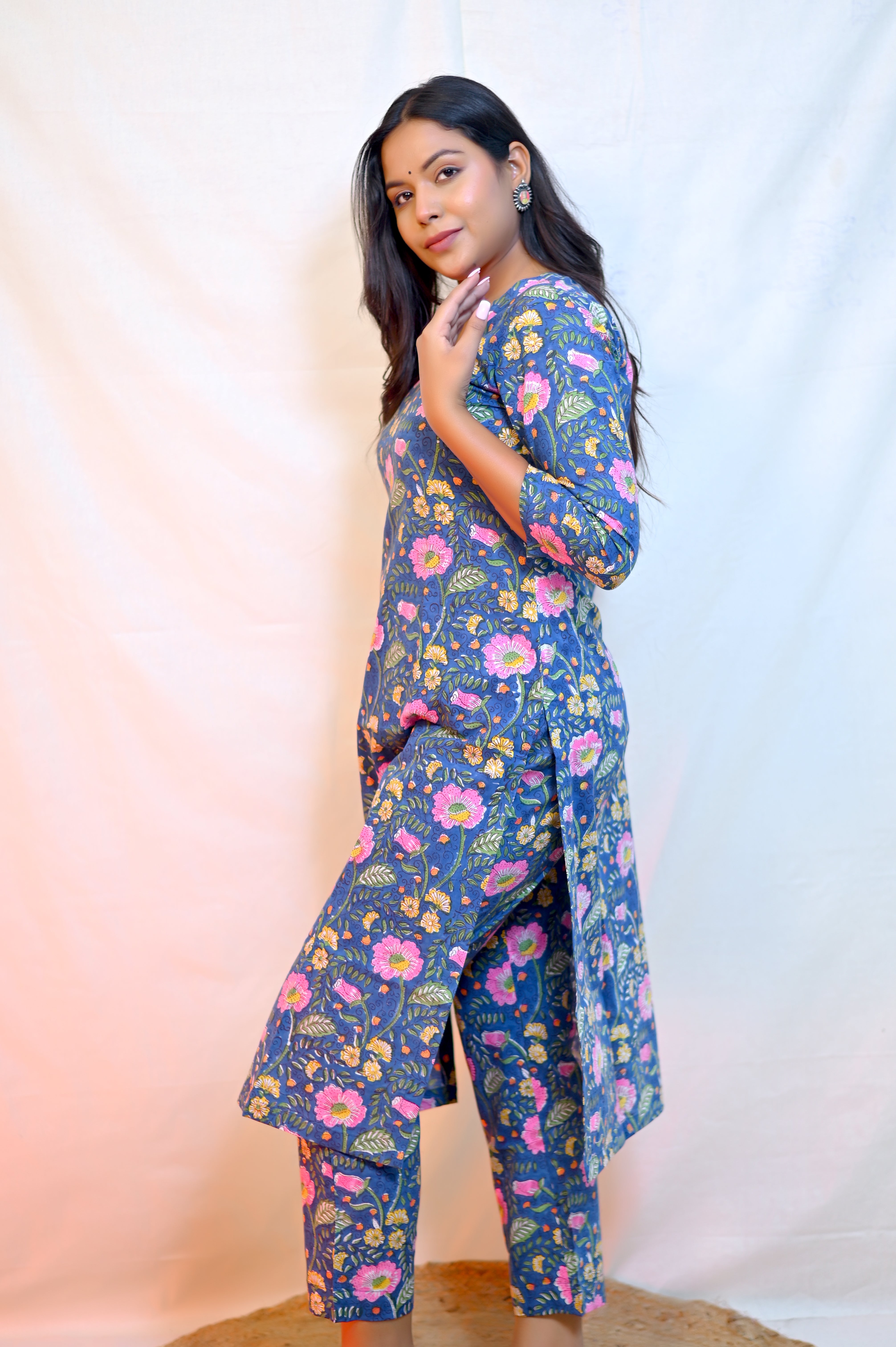 Handblock Printed Kurta With Pant